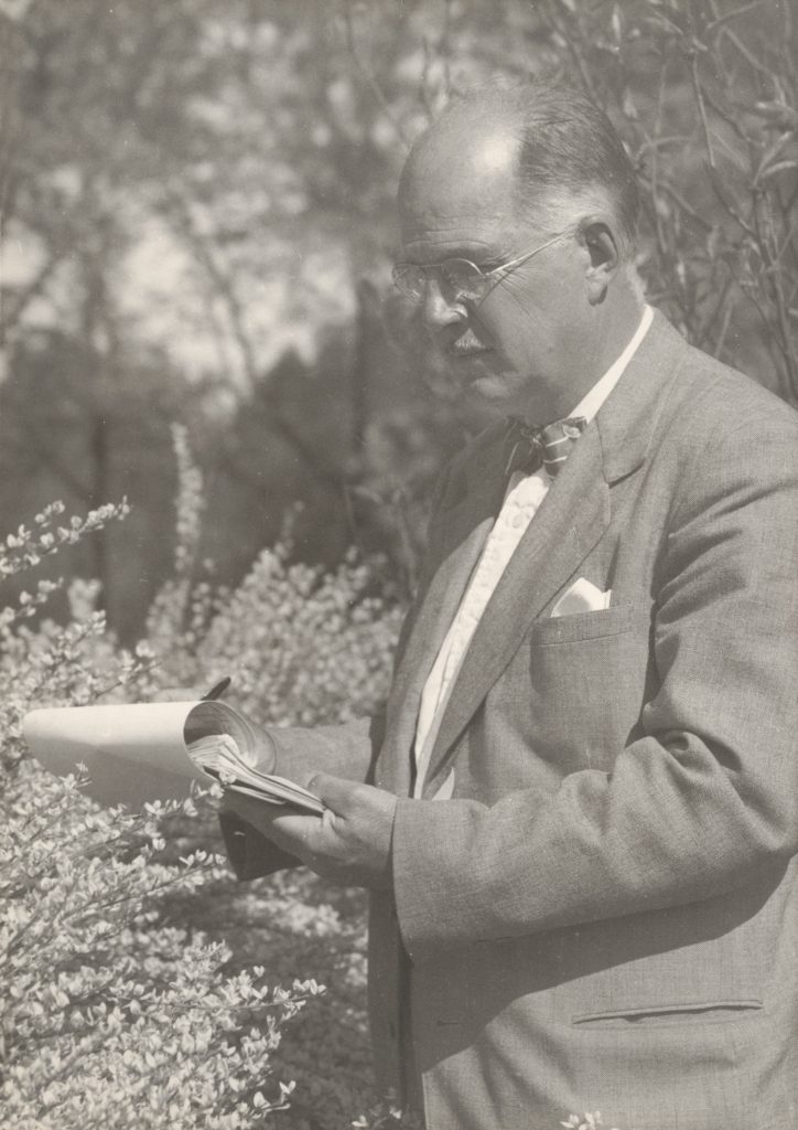 Donald Wyman, horticulturist at Arnold Arboretum, 1952.