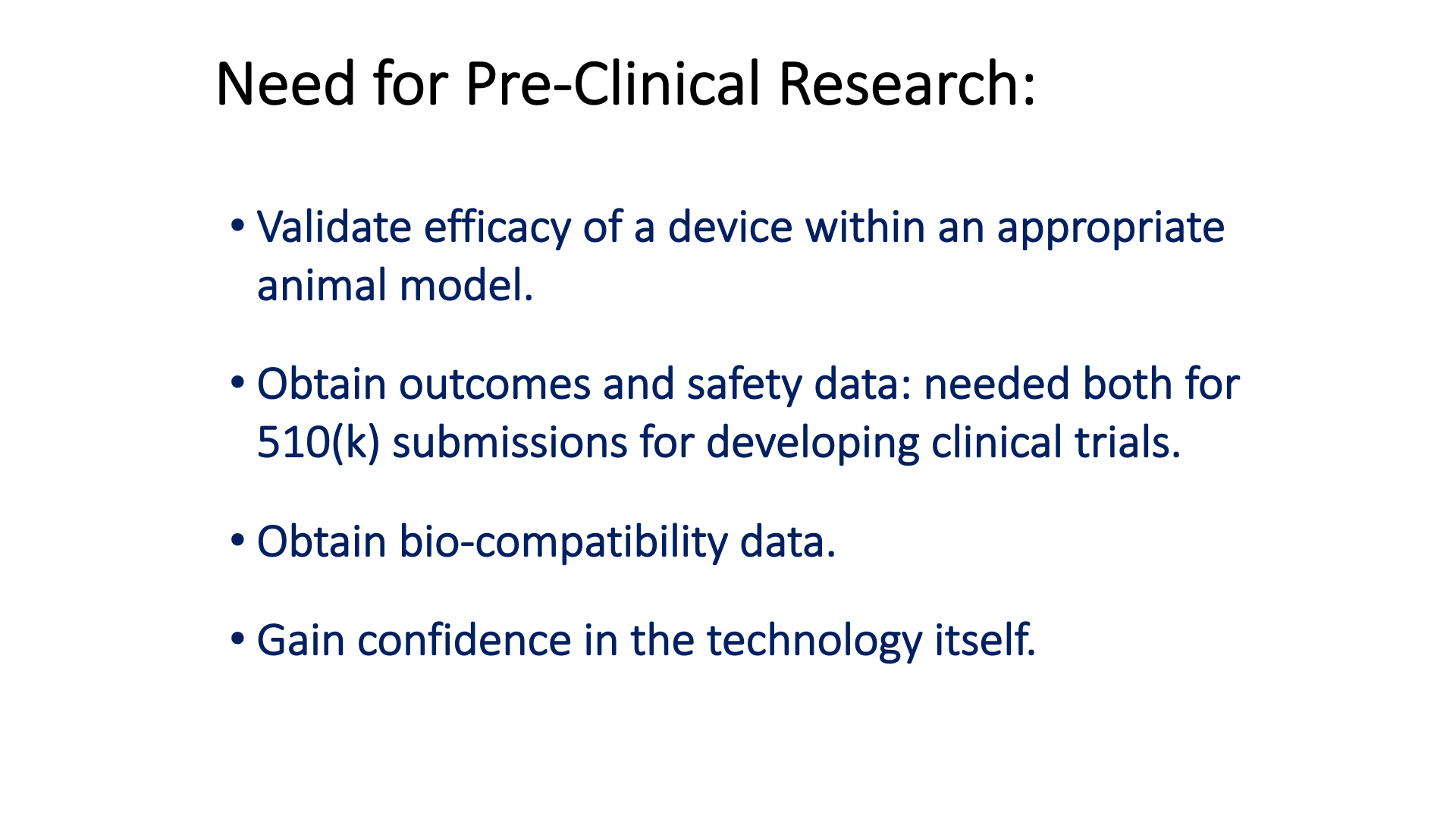 Preclinical Testing – Medical Device Innovation Handbook