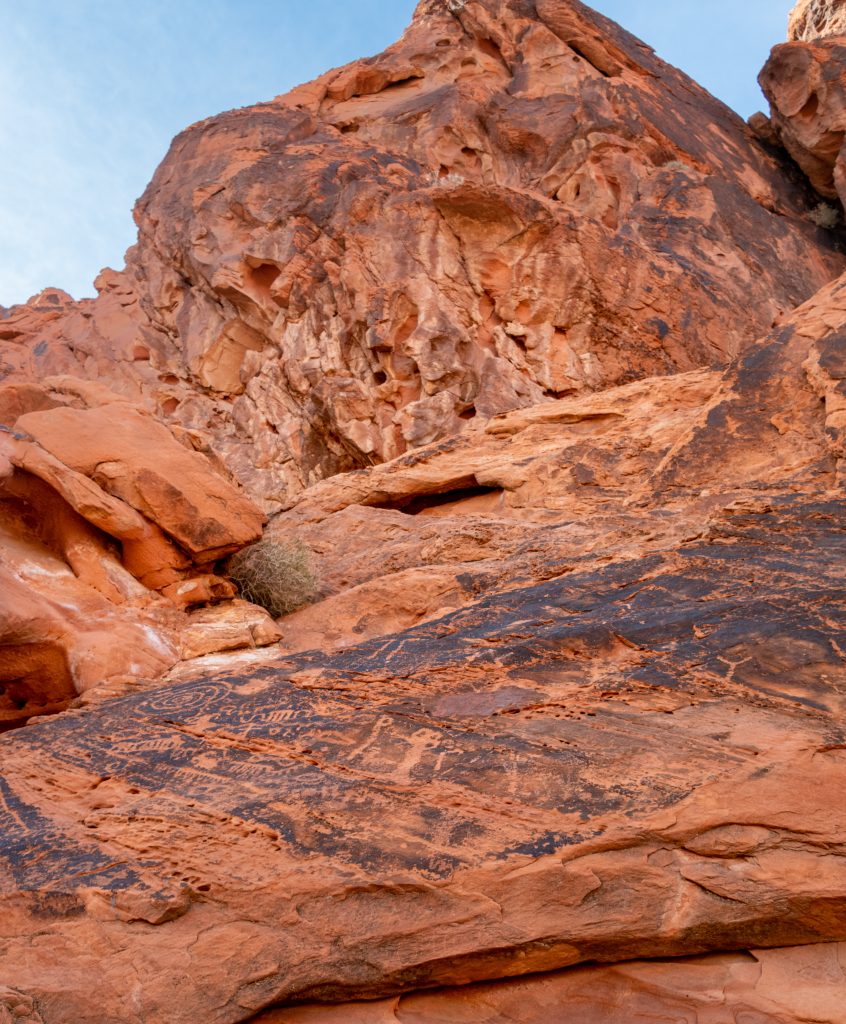 2000-year-old petroglyphs in the Mojave Desert