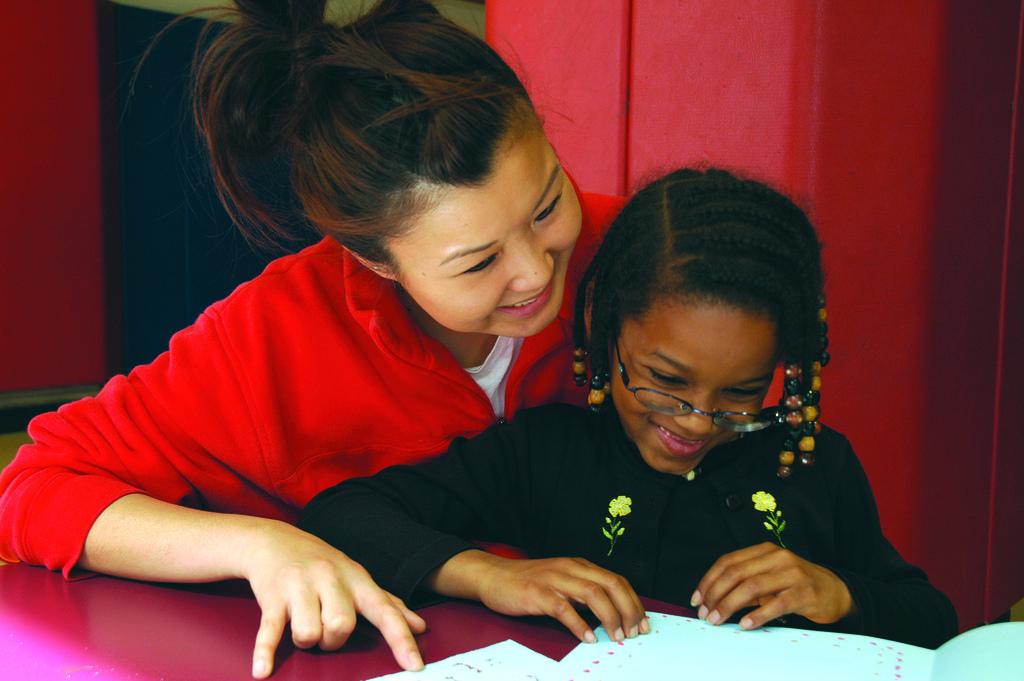 A teacher connecting with a student