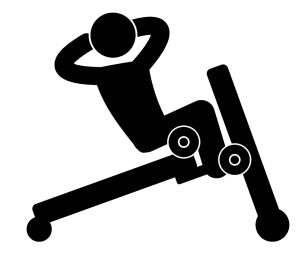 decorative: graphic of core exercise