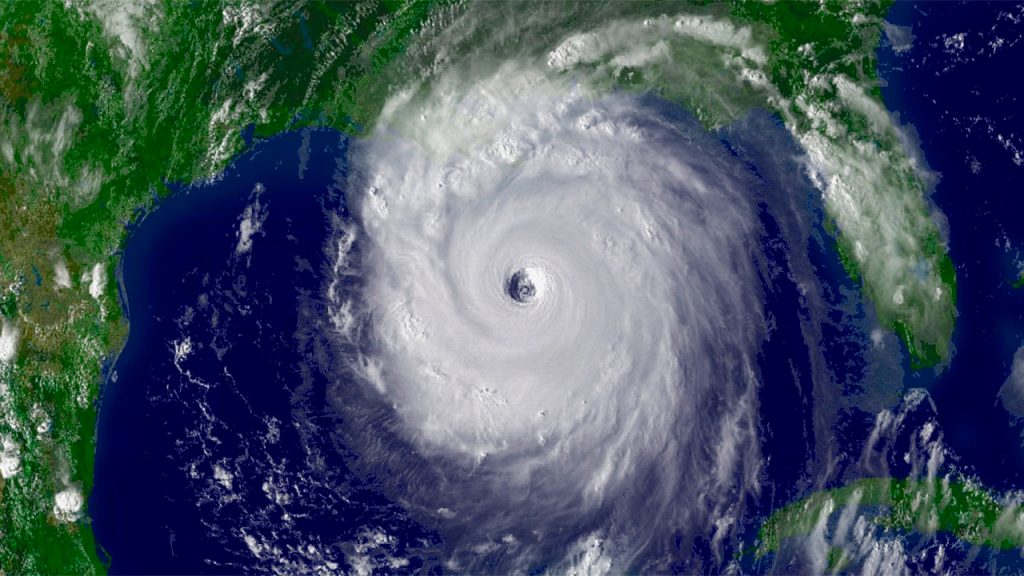 Satellite Image of Hurricane Katrina.
