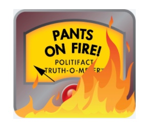 Politifact rating - Pants on fire.
